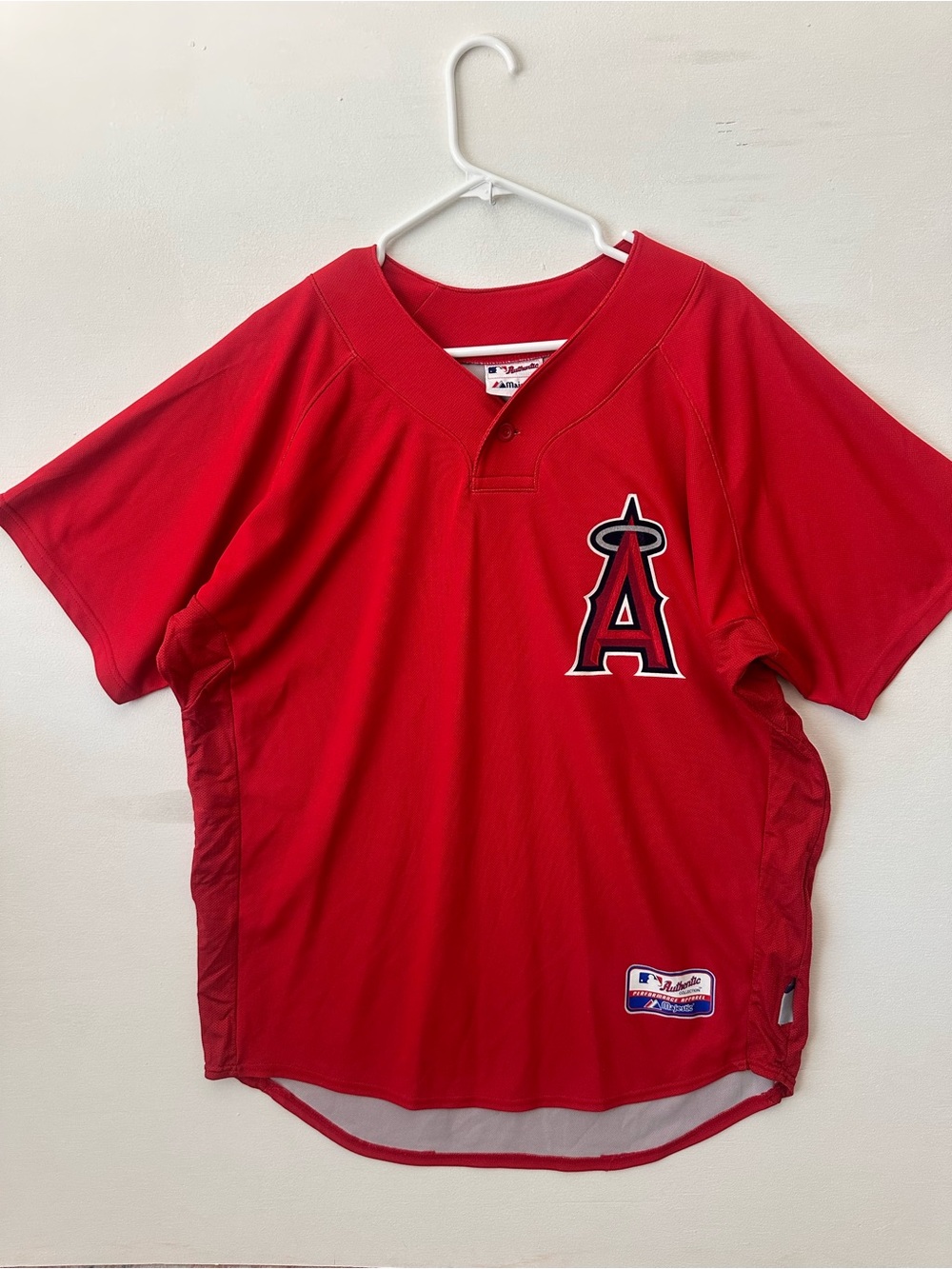 Majestic Red Los Angeles Angels Men’s Batting Practice Jersey
